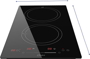 Imagem de um cooktop para ilustrar as medidas